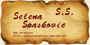 Selena Spasković vizit kartica